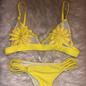 SHEIN 2 piece yellow bikini